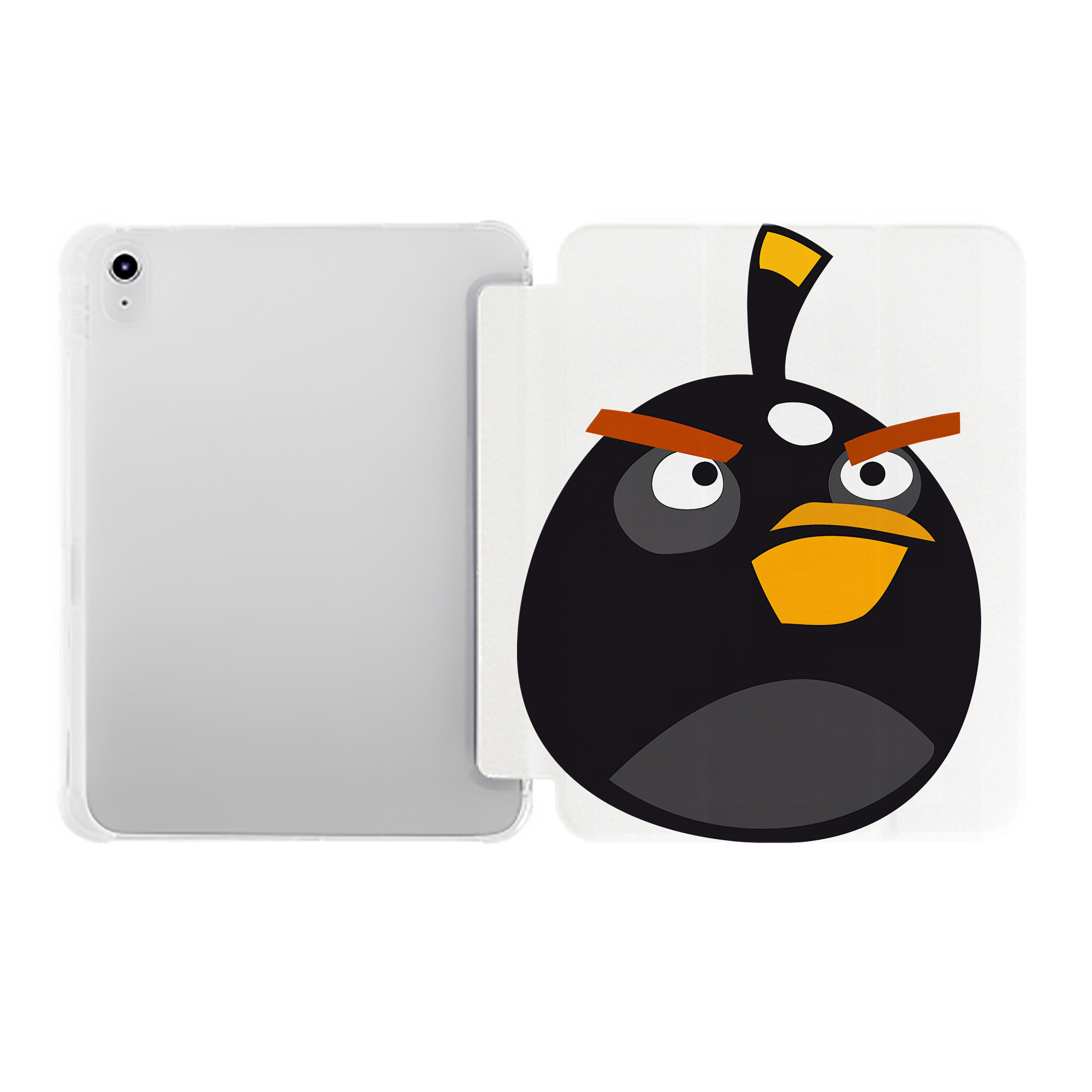 （画像用） Angry Birds アングリーバード IPad ケース ペン収納付き 三つ折りスタンド PUレザー×シリコン 対応機種9.5/10.5/10.9インチ